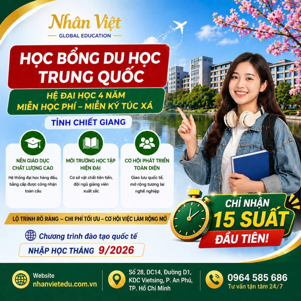HỌC BỔNG DU HỌC ĐẠI HỌC CHIẾT GIANG NĂM 2026 4 Đại học Chiết Giang